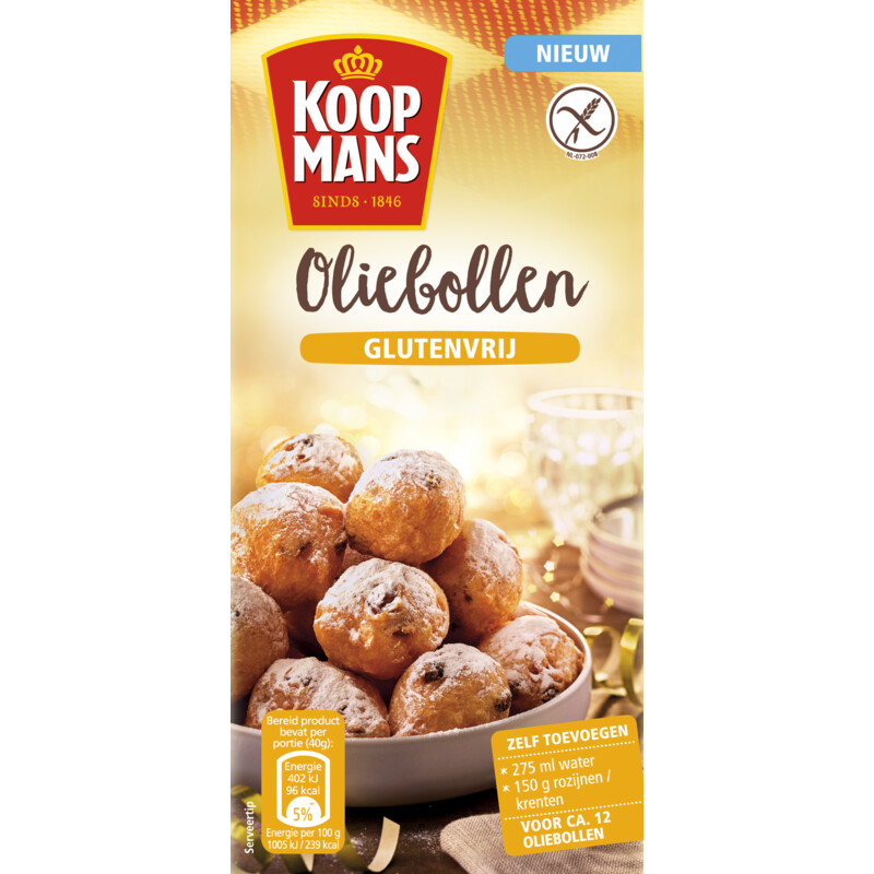 Een afbeelding van Koopmans Oliebollenmix glutenvrij