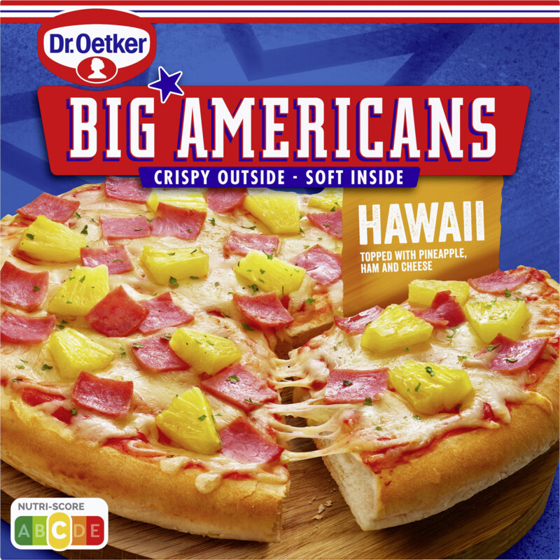 Een afbeelding van Dr. Oetker Big Americans pizza Hawaii