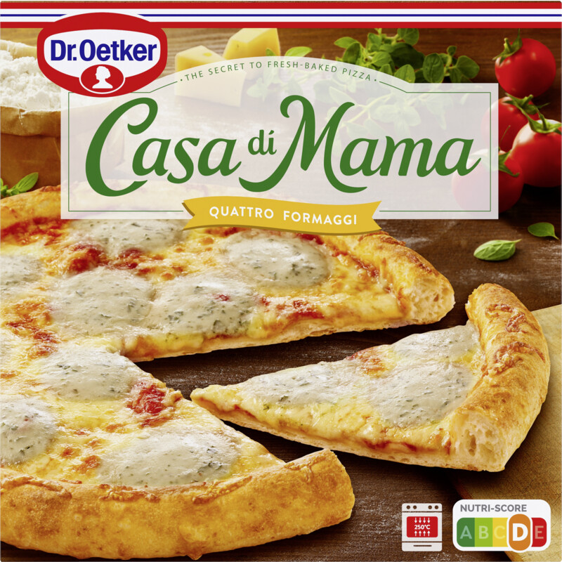 Een afbeelding van Dr. Oetker Casa di mama pizza quattro formaggi