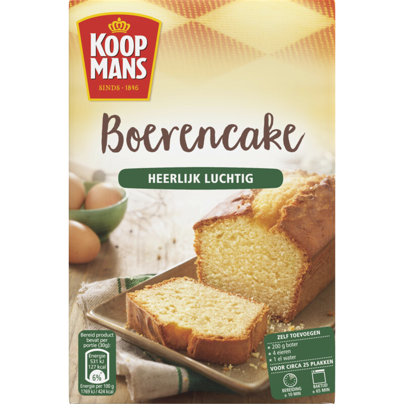 Een afbeelding van Koopmans Mix voor boerencake
