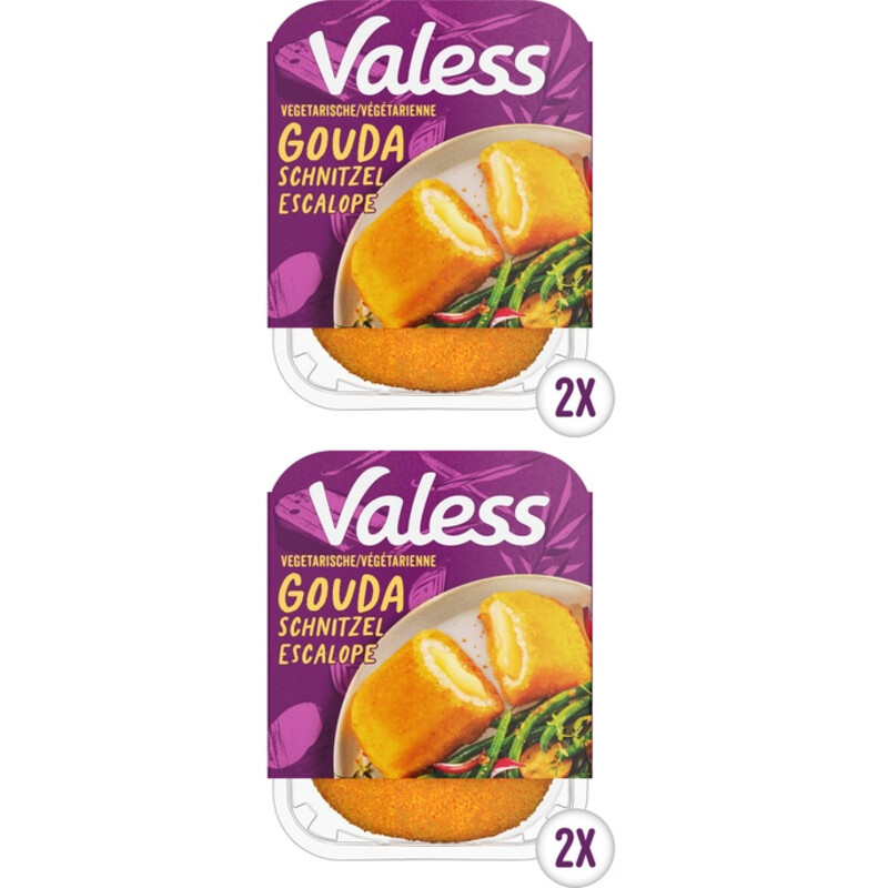 Een afbeelding van Valess Vega Gouda schnitzel 180g 2-pack