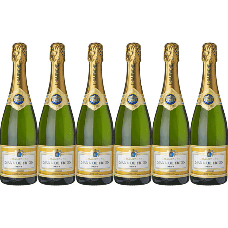 Een afbeelding van Diane de Frion Champange brut 6 flessen
