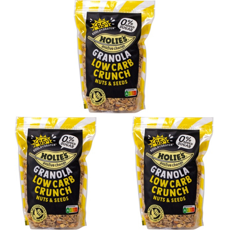 Een afbeelding van Holie's Granola Low Carb Crunch  3-pack