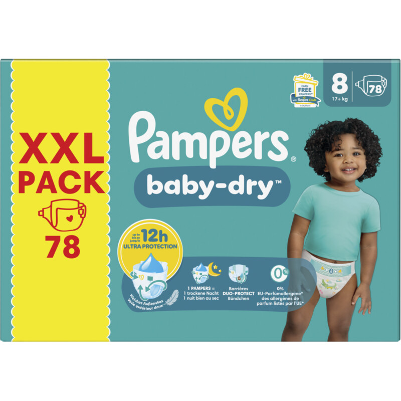 Een afbeelding van Pampers Baby-dry luiers XXL-pack maat 8