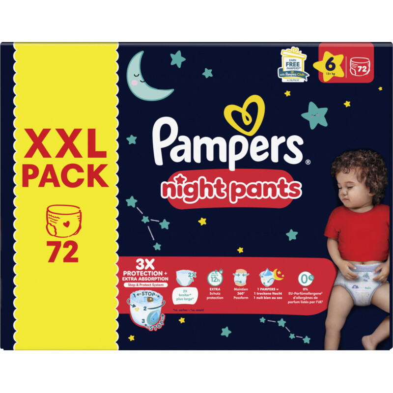Een afbeelding van Pampers Baby-dry night pants XXL-pack maat 6