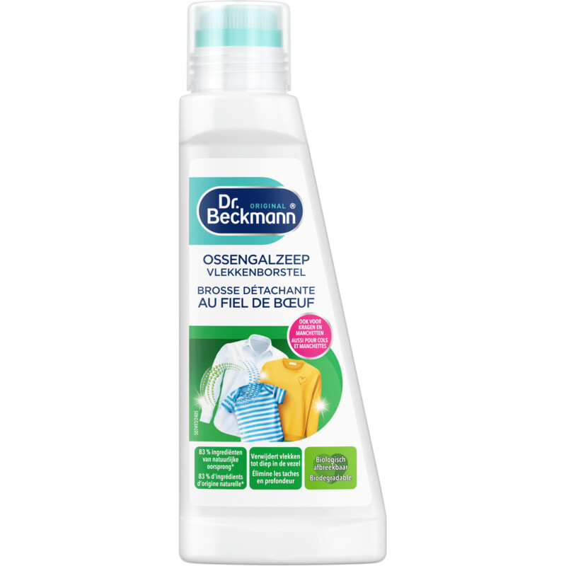 Een afbeelding van Dr. Beckmann Pre wash vloeibaar met borstel