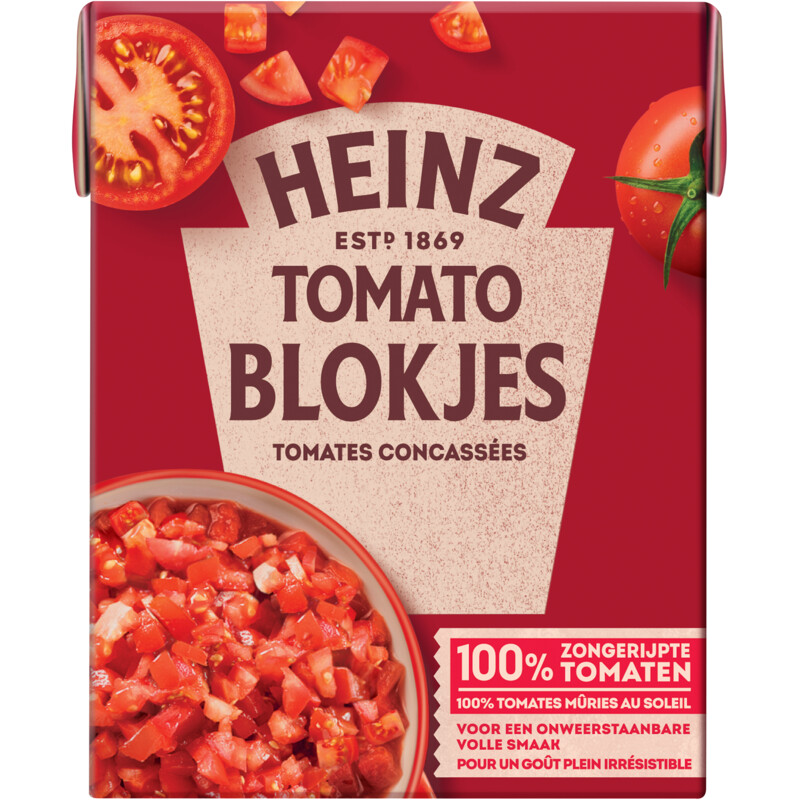 Een afbeelding van Heinz Tomaten blokjes naturel