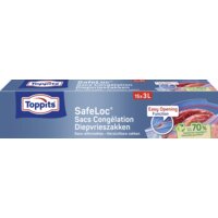 Een afbeelding van Toppits Safeloc diepvrieszakken 3 liter