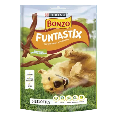 pdp-image-Bonzo Funtastix bacon-kaassmaak hondensnack