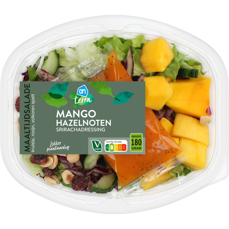 Een afbeelding van AH Terra Plantaardig maaltijdsalade mango hazel