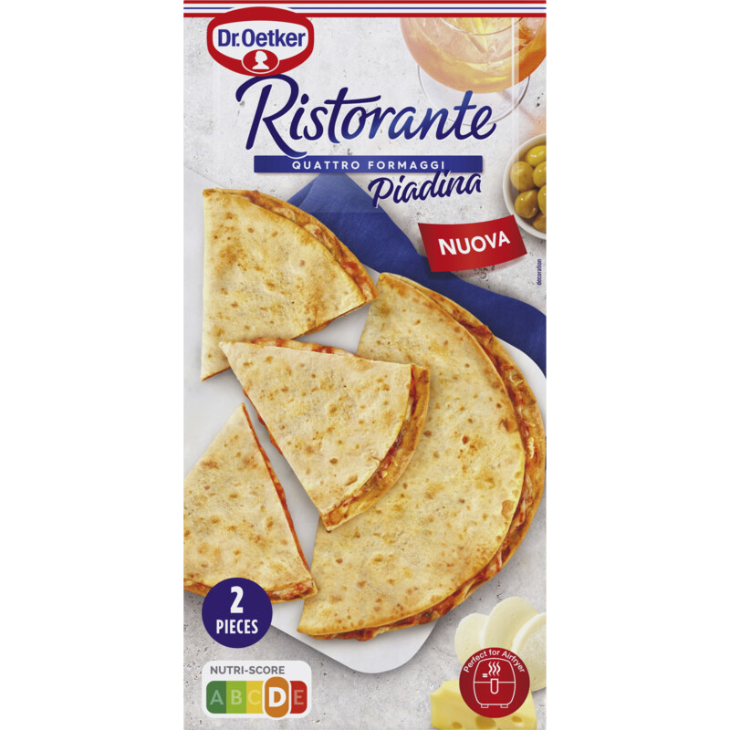 Een afbeelding van Dr. Oetker Ristorante piadina quattro formaggi