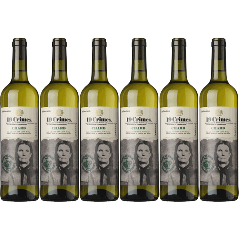 Een afbeelding van 19 Crimes Chardonnay 6 flessen