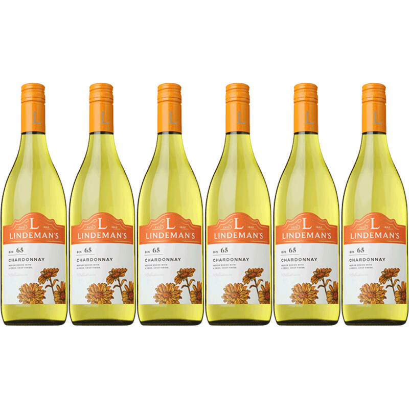 Een afbeelding van Lindeman's Bin 65 chardonnay 6 flessen