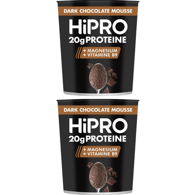 HiPRO Protein mousse dark chocolate 2-pack bestellen | Albert Heijn