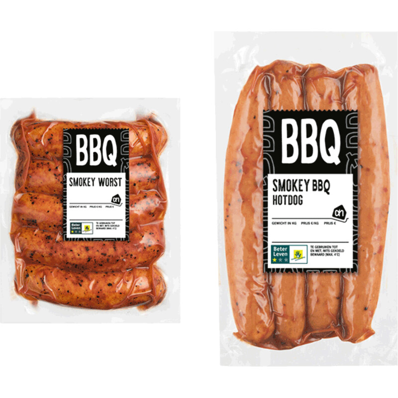 Een afbeelding van AH BBQ Smokey Worst Pakket