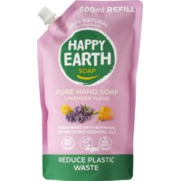 Een afbeelding van Happy Earth Pure hand soap lavender ylang refill