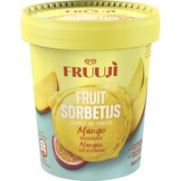 Een afbeelding van Ola Fruuji fruit sorbetijs mango