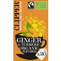 Een afbeelding van Clipper Ginger turmeric organic infusion