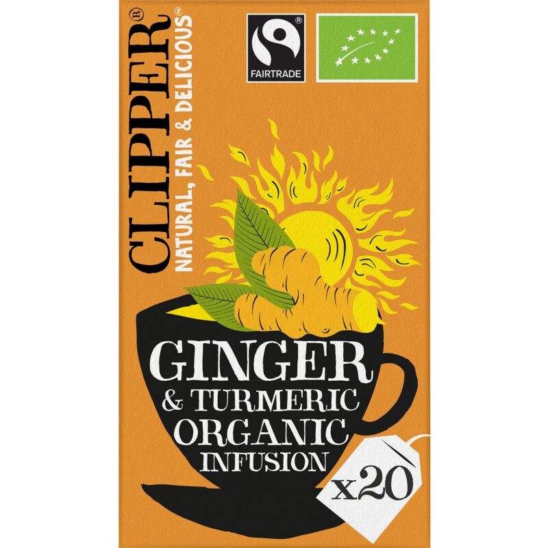 Een afbeelding van Clipper Ginger turmeric organic infusion