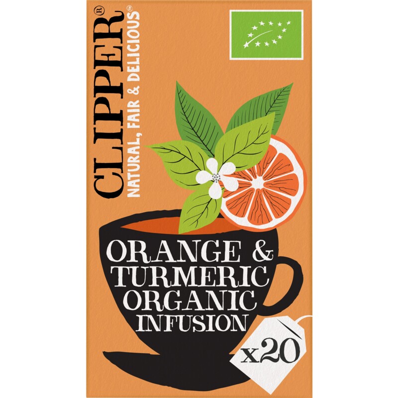 Een afbeelding van Clipper Orange & turmeric organic infusion