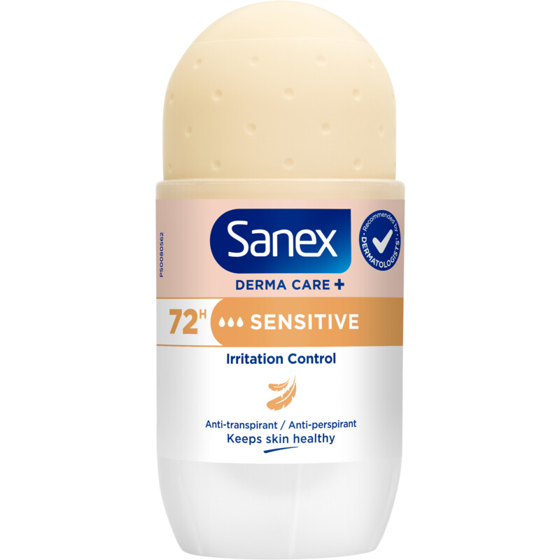 Een afbeelding van Sanex Derma care+ sensitive deodorant roller