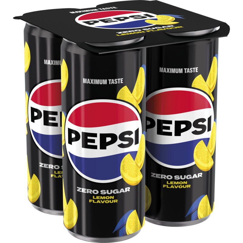 Een afbeelding van Pepsi Zero sugar lemon 4-pack
