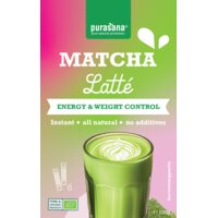Een afbeelding van Purasana Matcha latté oploskoffie