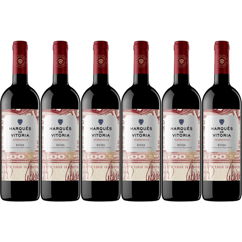 Een afbeelding van Marqués de Vitoria Rioja tempranillo 6 flessen