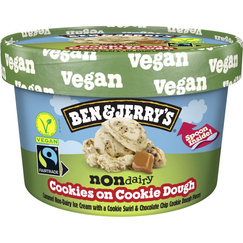 Een afbeelding van Ben & Jerry's Non-dairy cookies on cookie dough