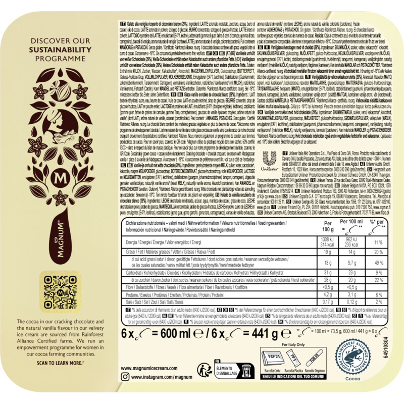 Een afbeelding van Magnum White chocolate