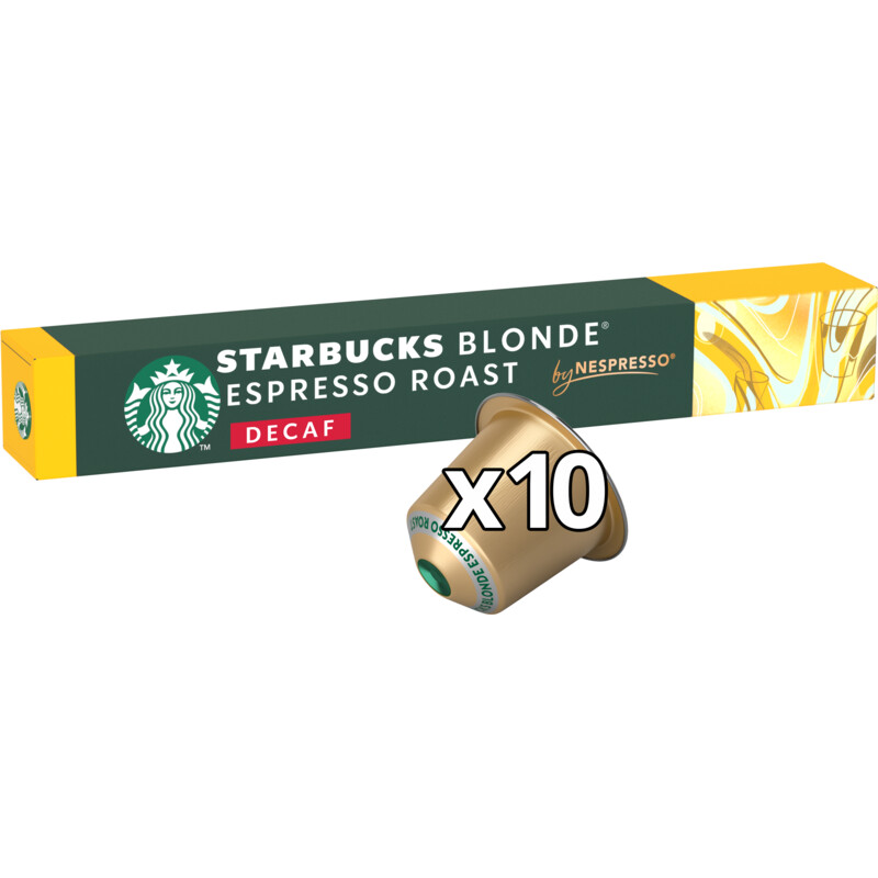 Een afbeelding van Starbucks Blonde espresso roast decaf capsules