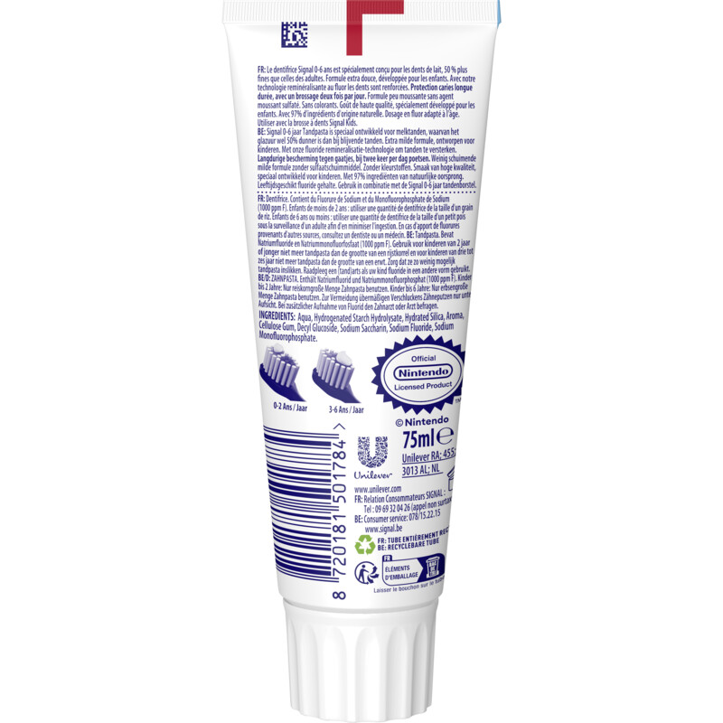Een afbeelding van Signal Tandpasta kids multifruit bel