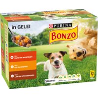 Een afbeelding van Bonzo Maaltijdzakjes in gelei met rund kip lam