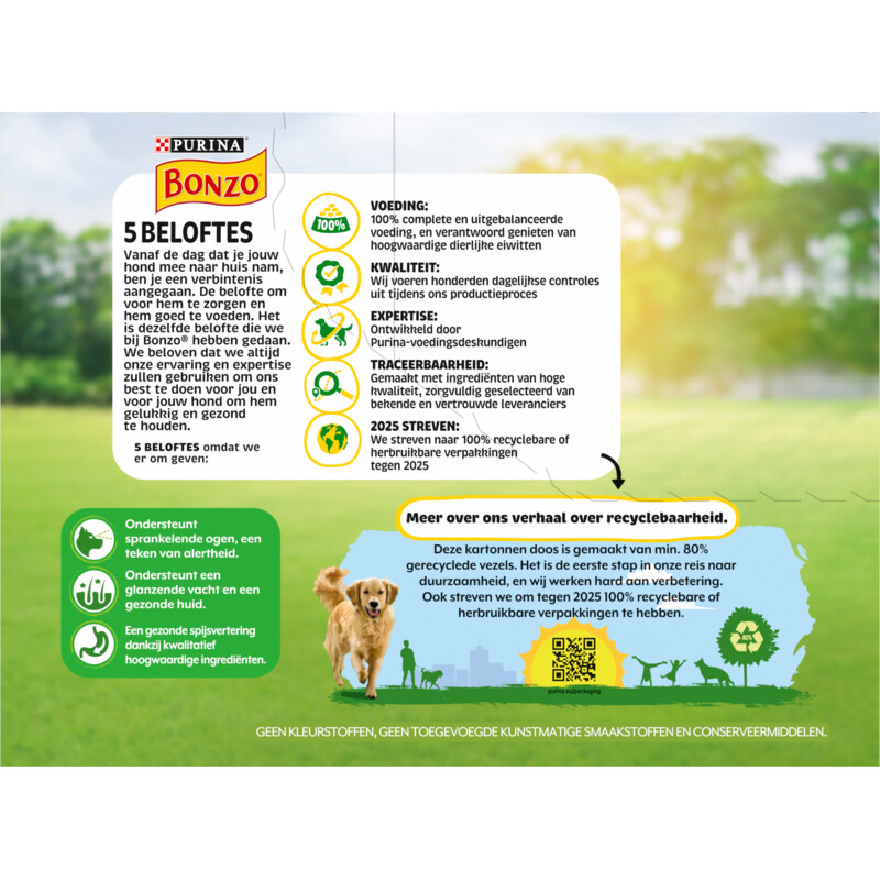 Een afbeelding van Bonzo Maaltijdzakjes in gelei met rund kip lam