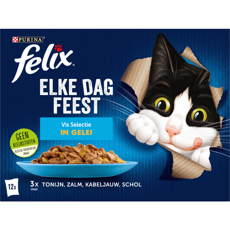 Een afbeelding van Felix Elke dag feest vis selectie in gelei