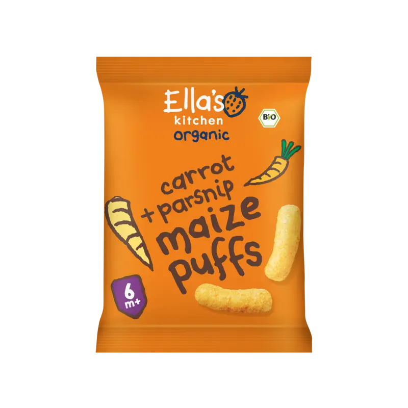 Maize puffs wortel + pastinaak 6+ biologisch