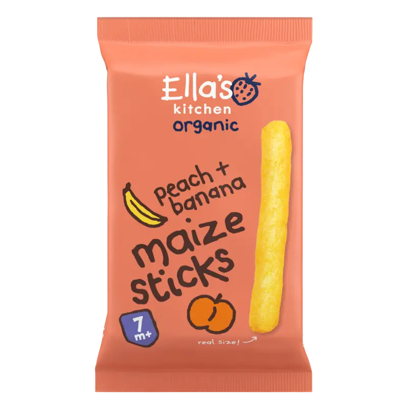 Maize sticks perzik + banaan 7+ biologisch