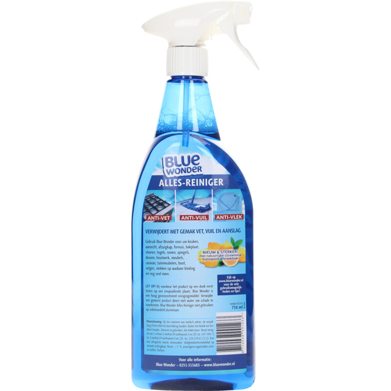 Een afbeelding van Blue Wonder Allesreiniger spray
