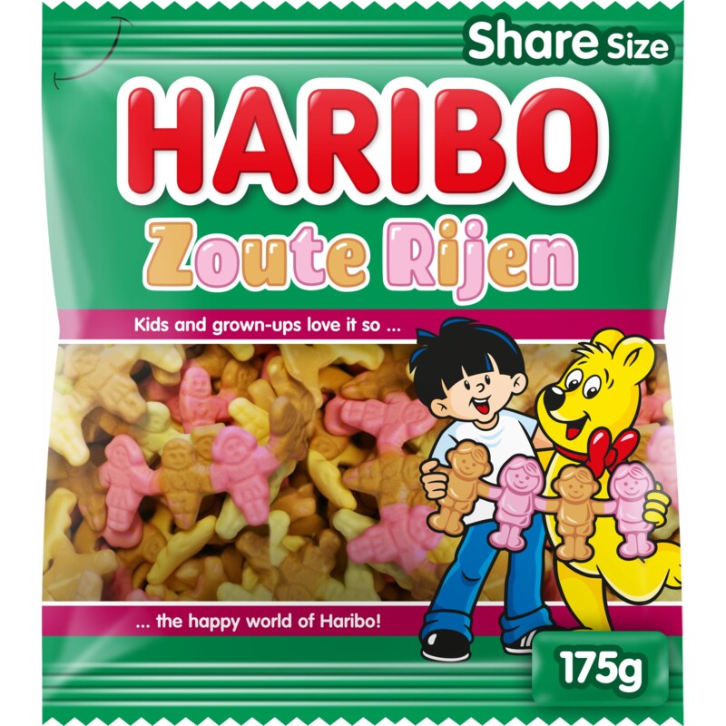 Een afbeelding van Haribo Zoute rijen
