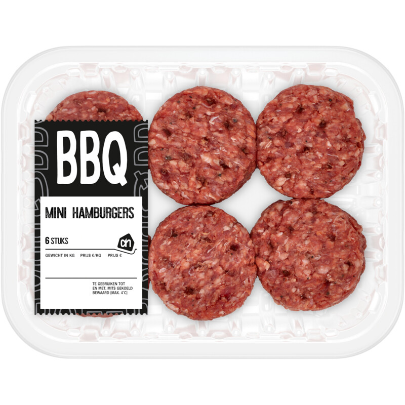 Een afbeelding van AH BBQ mini hamburgers