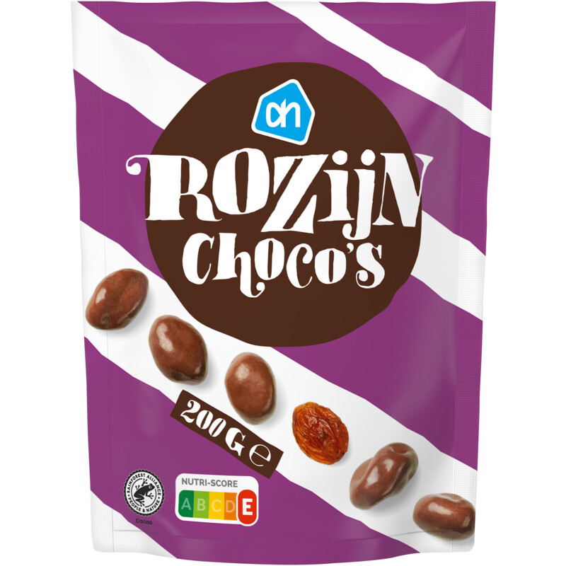 Een afbeelding van AH Rozijn choco's