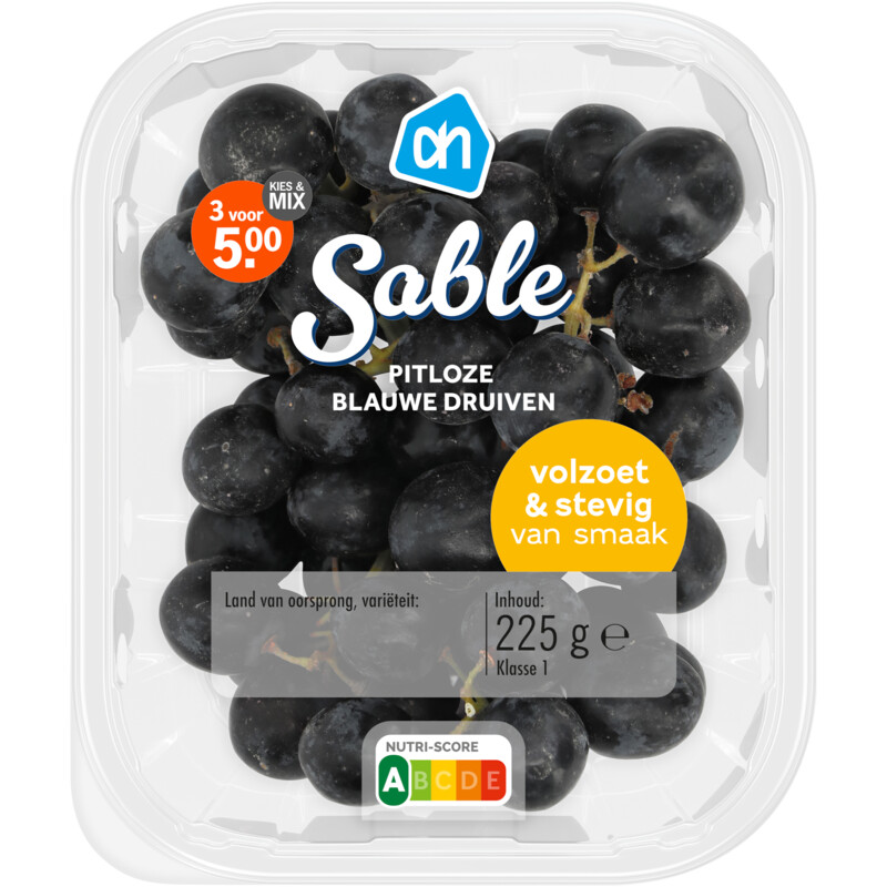 Een afbeelding van AH Sable pitloze blauwe druiven