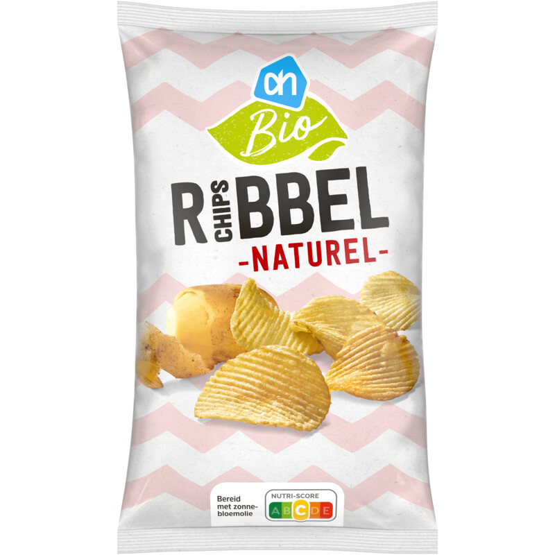 Een afbeelding van AH Biologisch Ribbelchips naturel