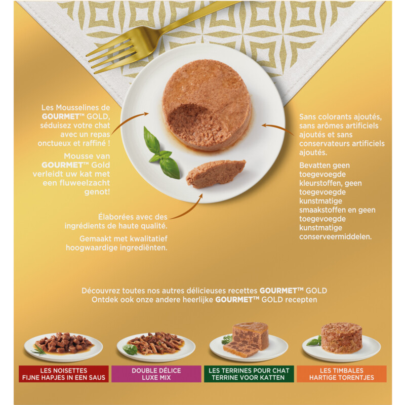 Een afbeelding van Gourmet Gold mousse tonijn lever kalkoen rund