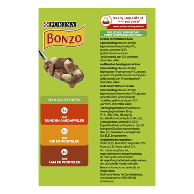 pdp-image-Bonzo Maaltijdzakjes in saus met rund kip lam