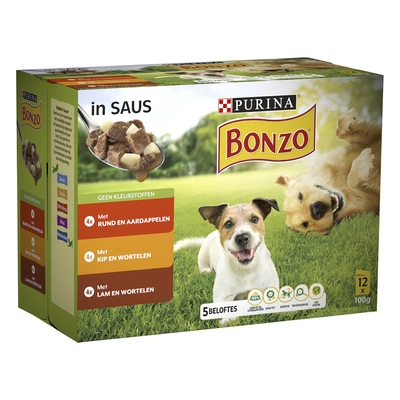 pdp-image-Bonzo Maaltijdzakjes in saus met rund kip lam