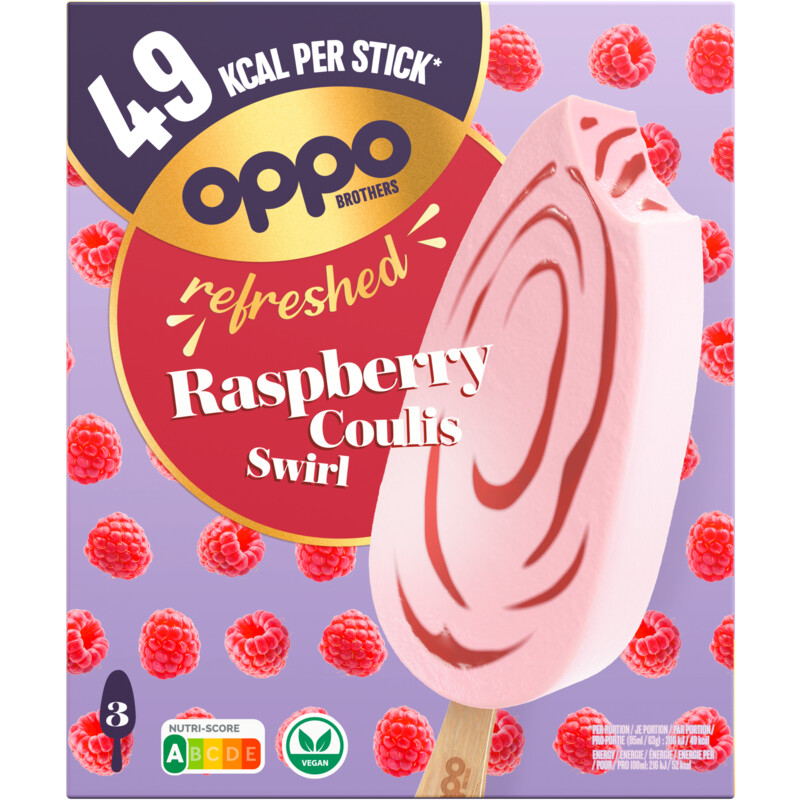 Een afbeelding van Oppo Brothers Refreshed raspberry coulis swirl