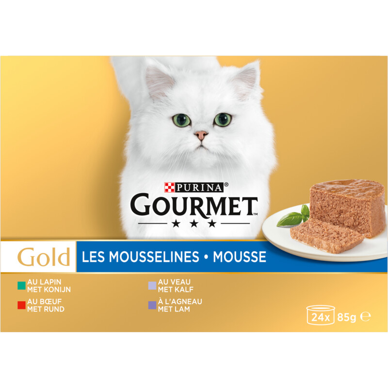 Een afbeelding van Gourmet Gold mousse met konijn rund kalf lam