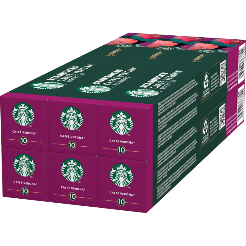 Een afbeelding van Starbucks Nespresso Caffé Verona 6-pack