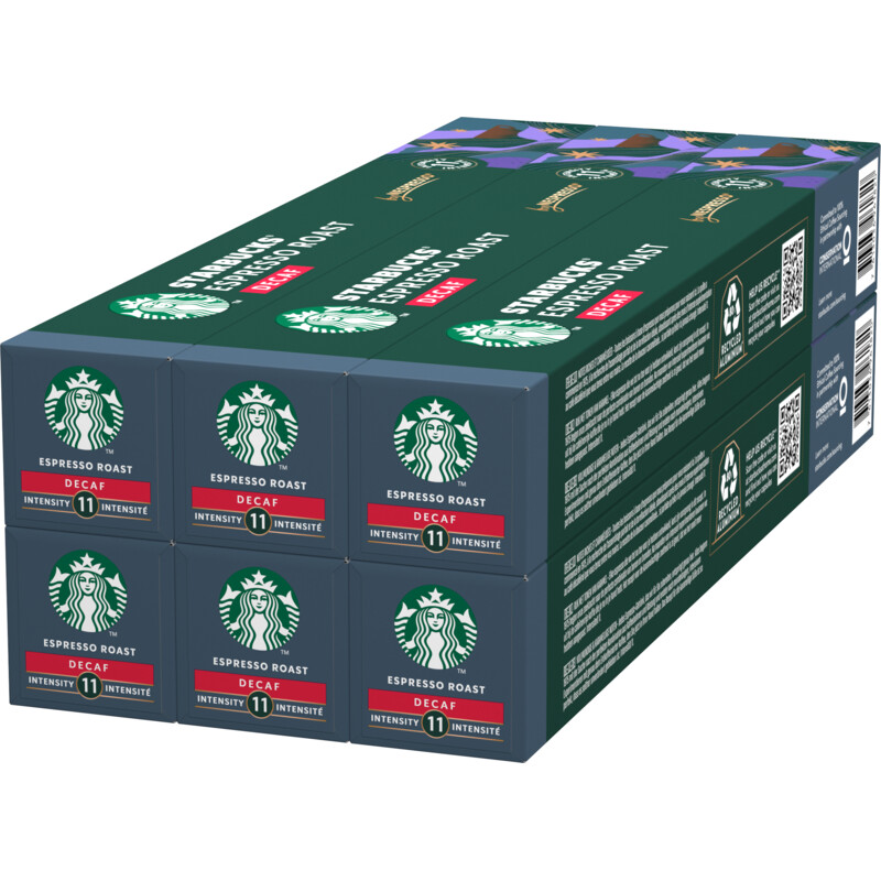 Een afbeelding van Starbucks Nespresso Decaf Espresso Roast 6-pack